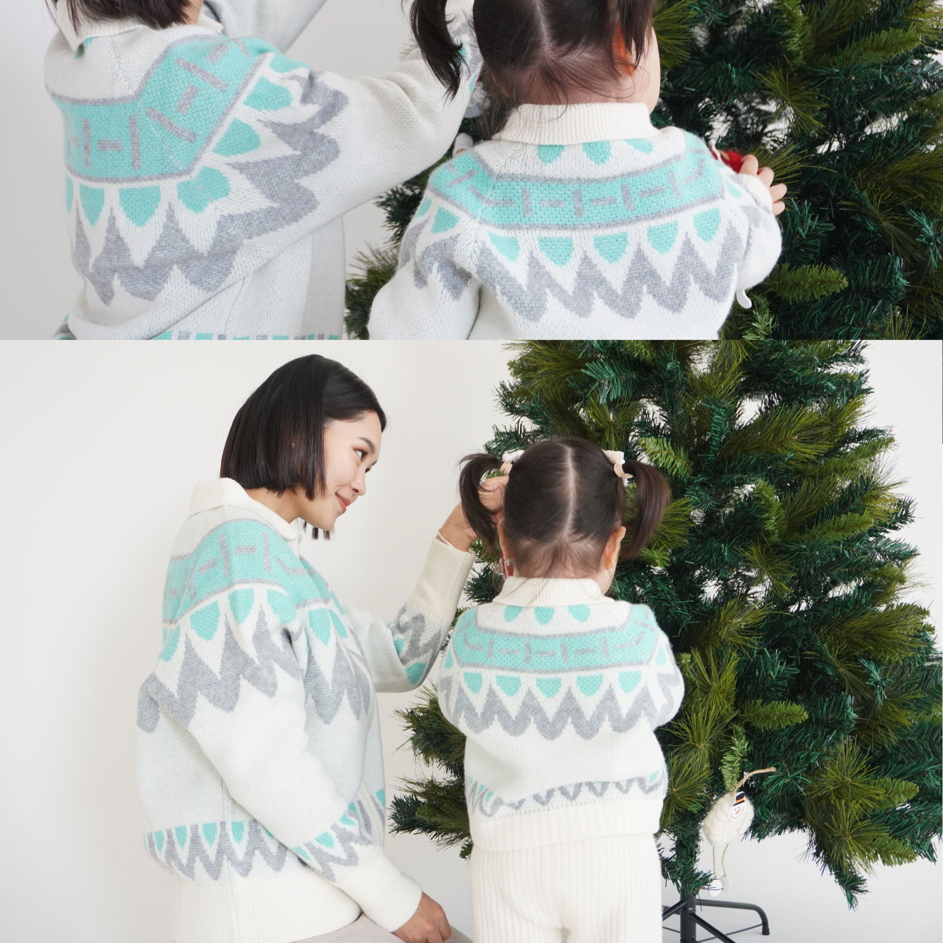 Nordic snow cardigan (mom size)