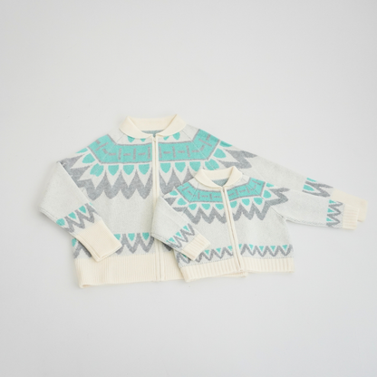 Nordic snow cardigan (mom size)