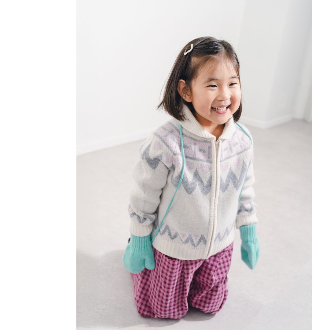 Nordic snow cardigan