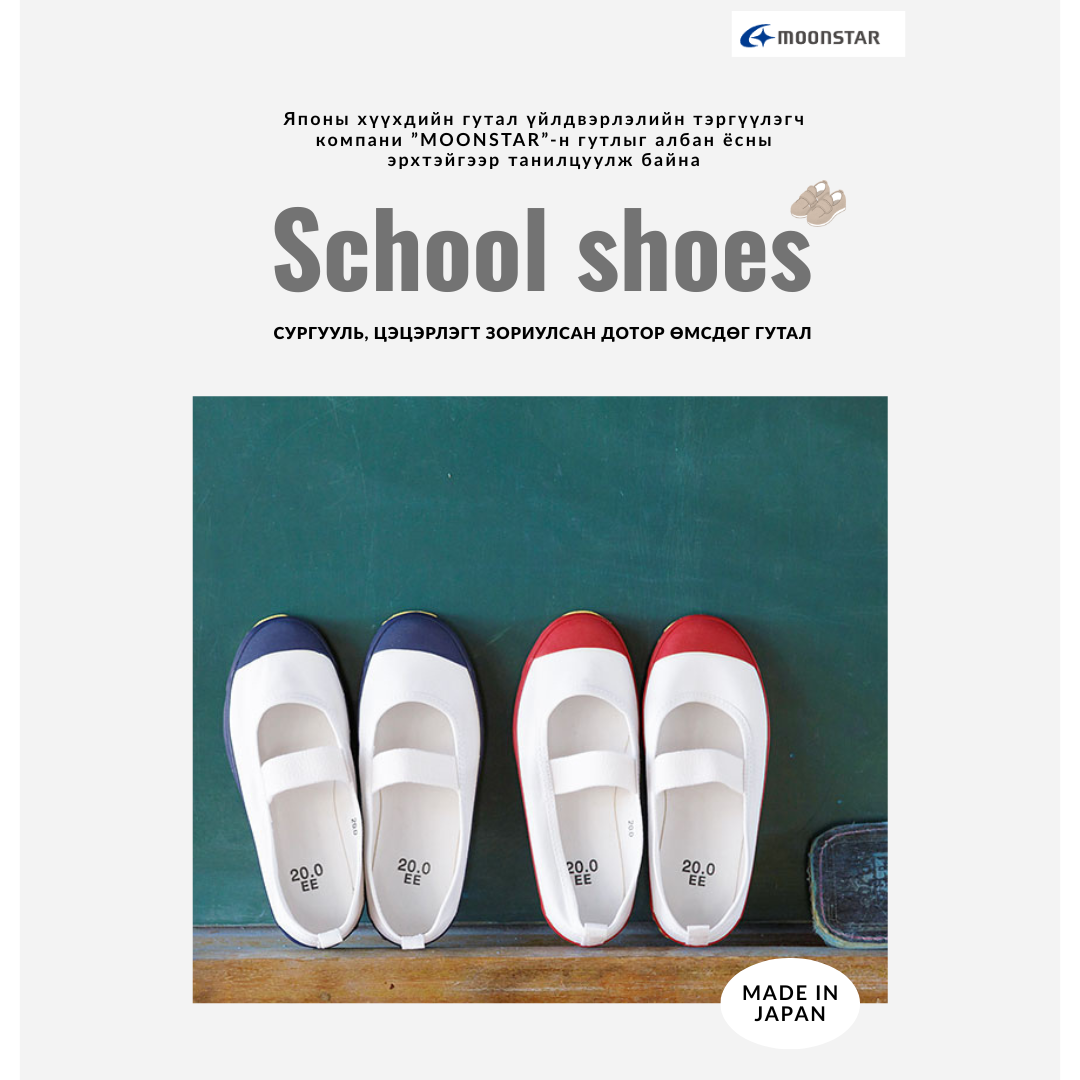 Сургууль анги танхимд өмсөх гутал