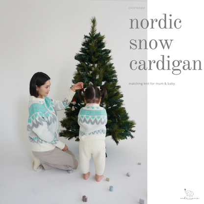 Nordic snow cardigan (mom size)