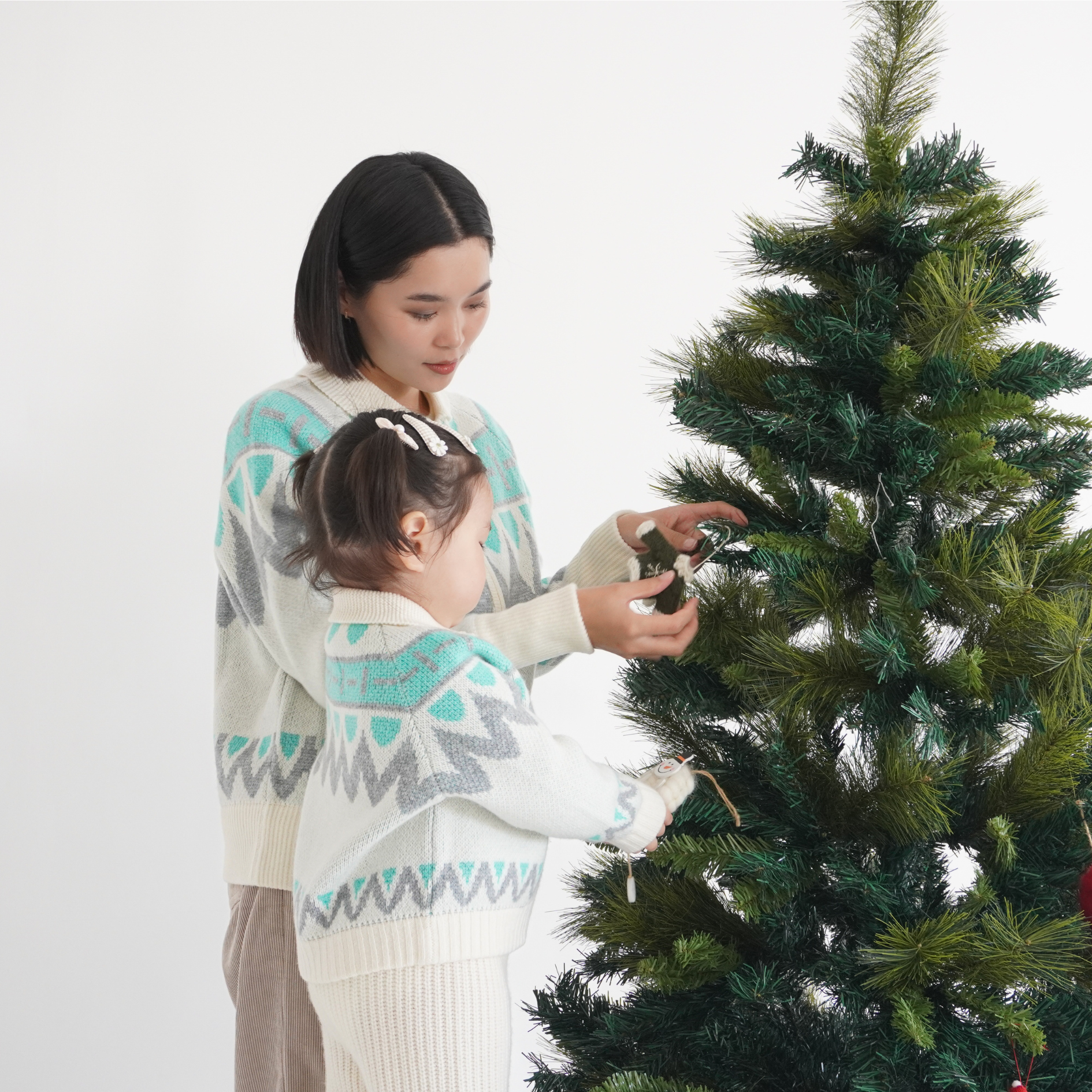 Nordic snow cardigan (mom size)