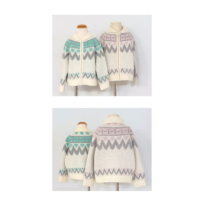 Nordic snow cardigan