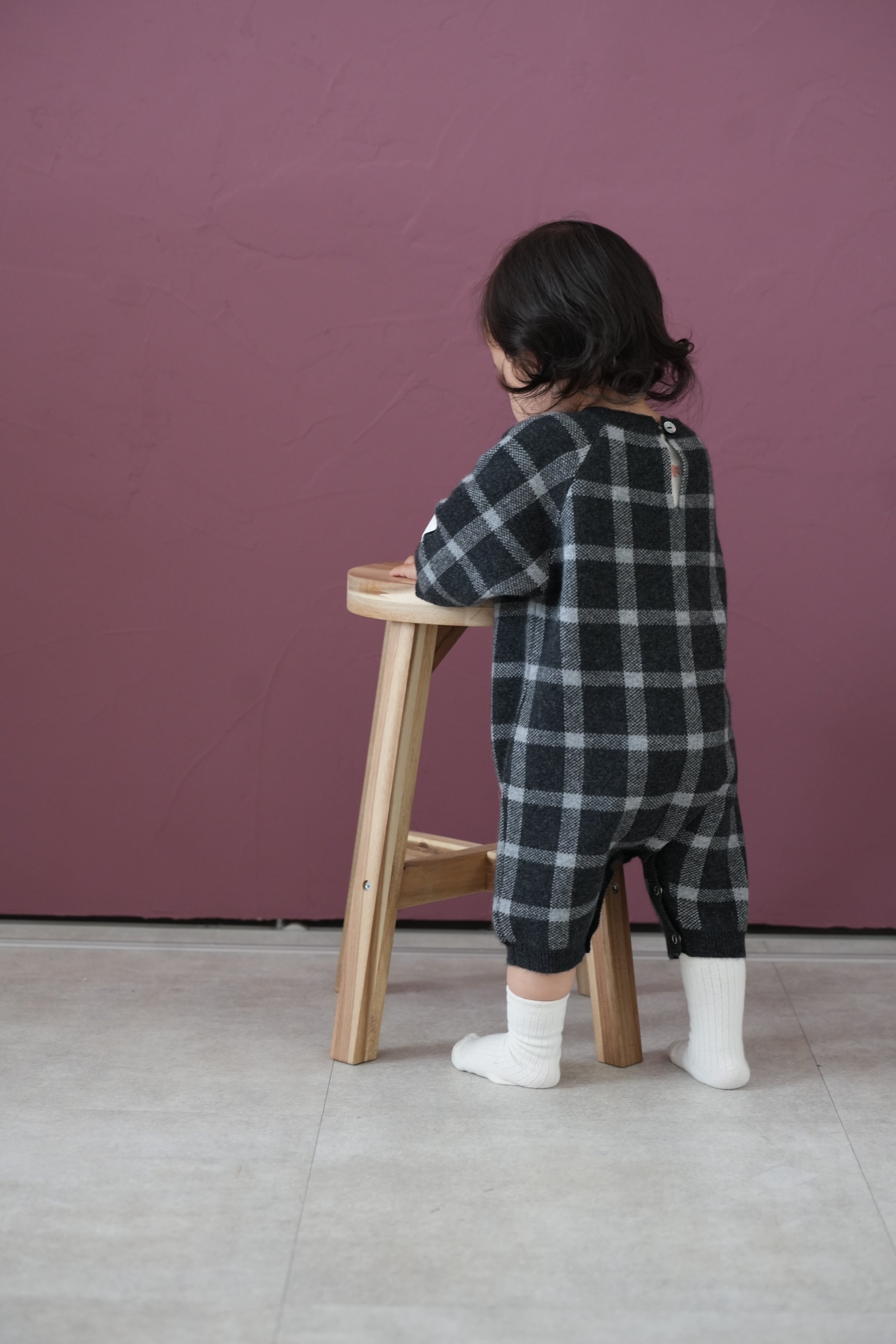 Oidemama Baby Plaid Cuddle Suit